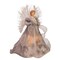 Kurt Adler 16-Inch Fiber Optic White, Silver, and Gray Angel Tree Topper